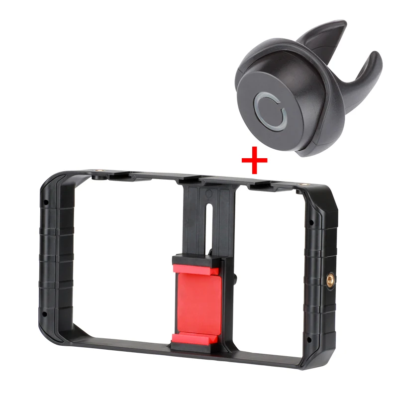 Bundle 1 Ulanzi смартфон видео Риг Youtube Facebook Live Stream стабилизатор w микрофон светодиодный светильник Bluetooth пульт дистанционного управления для iPhone 8 - Цвет: Bundle 1