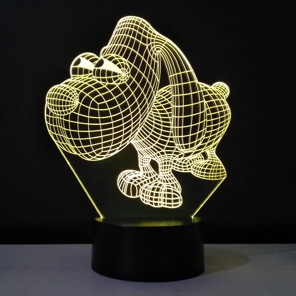 Ночник с большими глазами для собак детский светодиодный 3D светильник