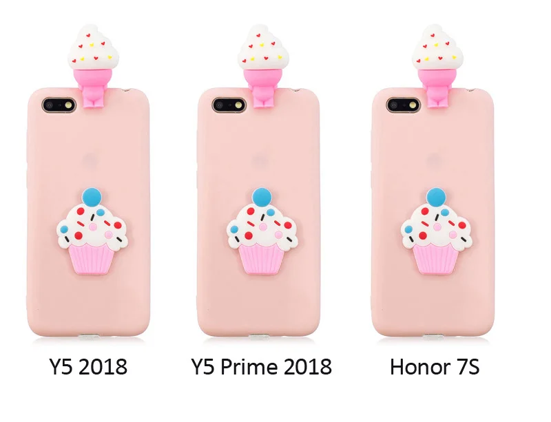3D Милый Панда Единорог кактус силиконовый чехол для телефона на Fundas huawei Y5 /Y5 Prime /Honor 7S чехол для женщин и детей