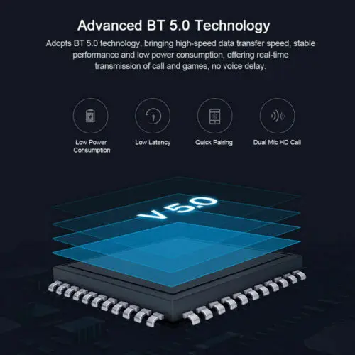 Airdots BT5.0 беспроводные наушники TWS стереонаушники мини-вкладыши Bluetooth Hi-Fi Игровые