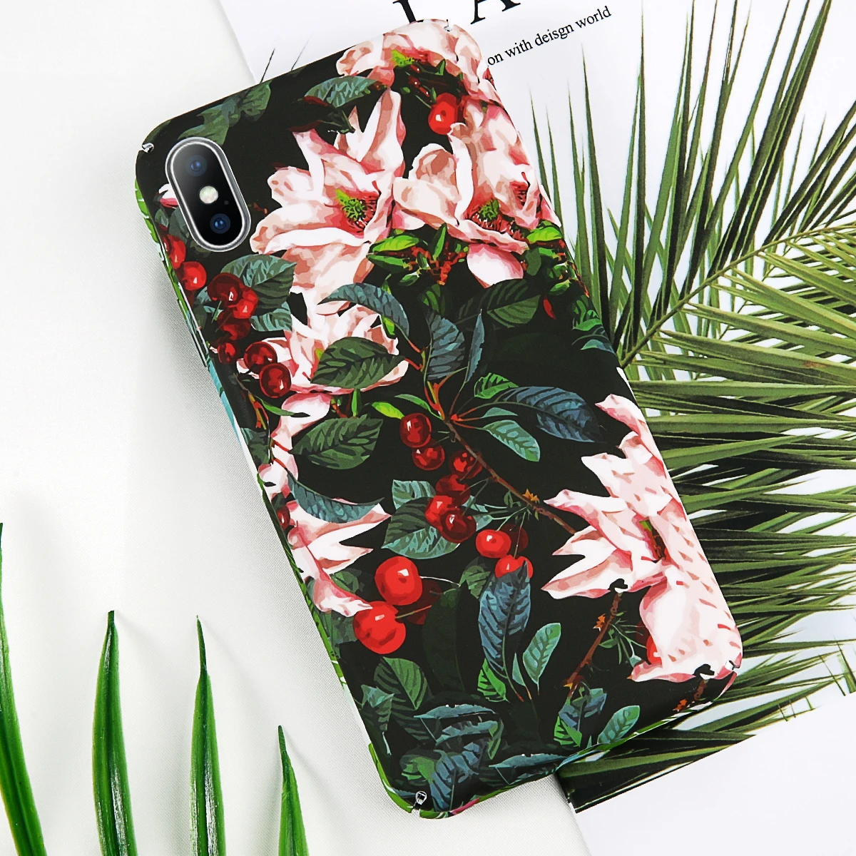 SJ3420 Moskado винтажный цветочный чехол для телефона для iphone 11 Pro Max X XS MAX XR 6 6s 7 8 Plus зеленые листья для iphone 7 жесткий пк полный чехол - Цвет: SJ3420