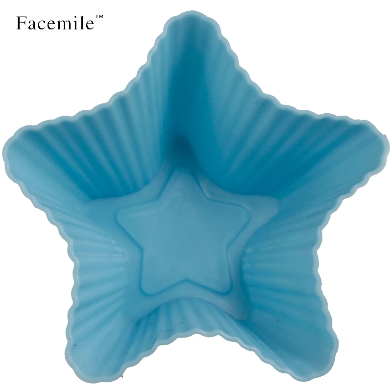 1 шт. Muffin подарок прессформа чашки силикона звезда пресс форма для Маффин кекса