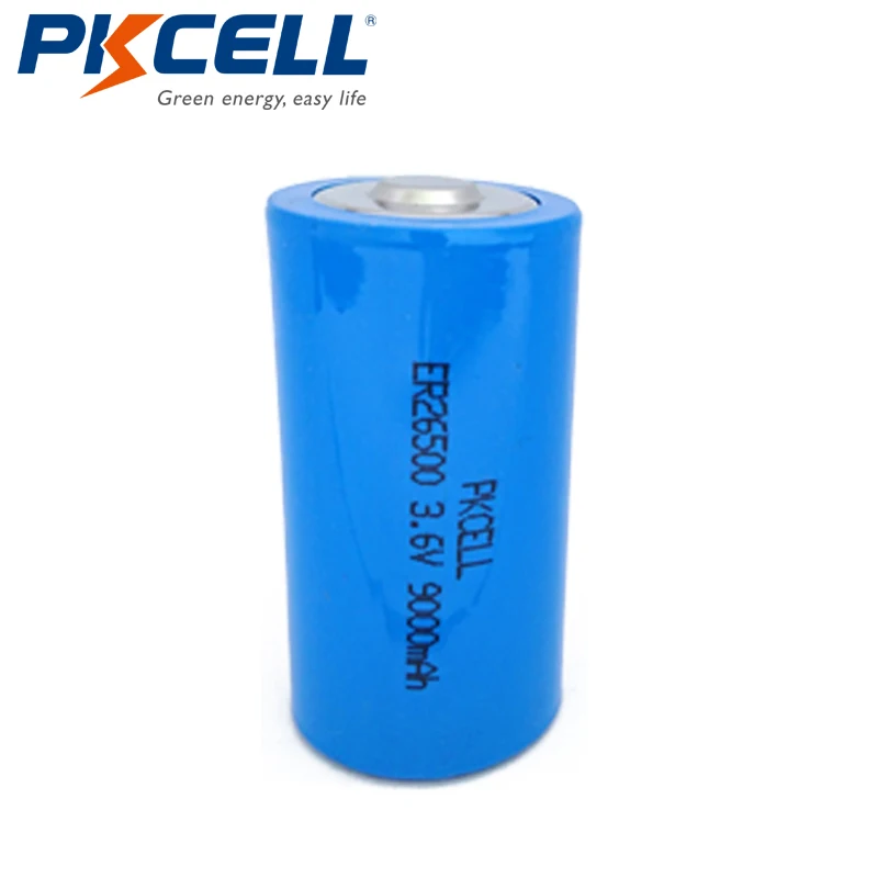24 шт. PKCELL ER26500M ER26500 26500 литиевая батарея 3,6 V 9000mAh C размер Li-SOCl2 батареи