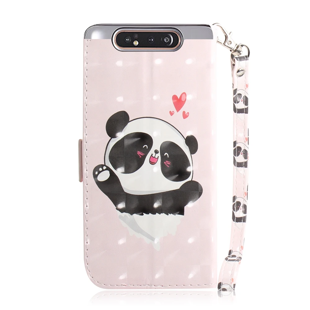 Модный розовый чехол для телефона с пандой Samsung A60 A80 A90 A10E A20E M40 Etui милый животными