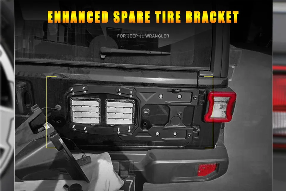 BAWA запасная шина монтажный комплект для Jeep Wrangler JL задняя дверь запасная консоль с шиной аксессуары для Jeep Wrangler jl