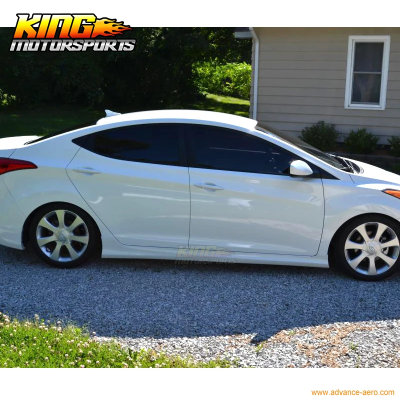 Подходит для 2011-2013 hyundai Elantra 4DR PP материал боковая юбка пара OE стиль