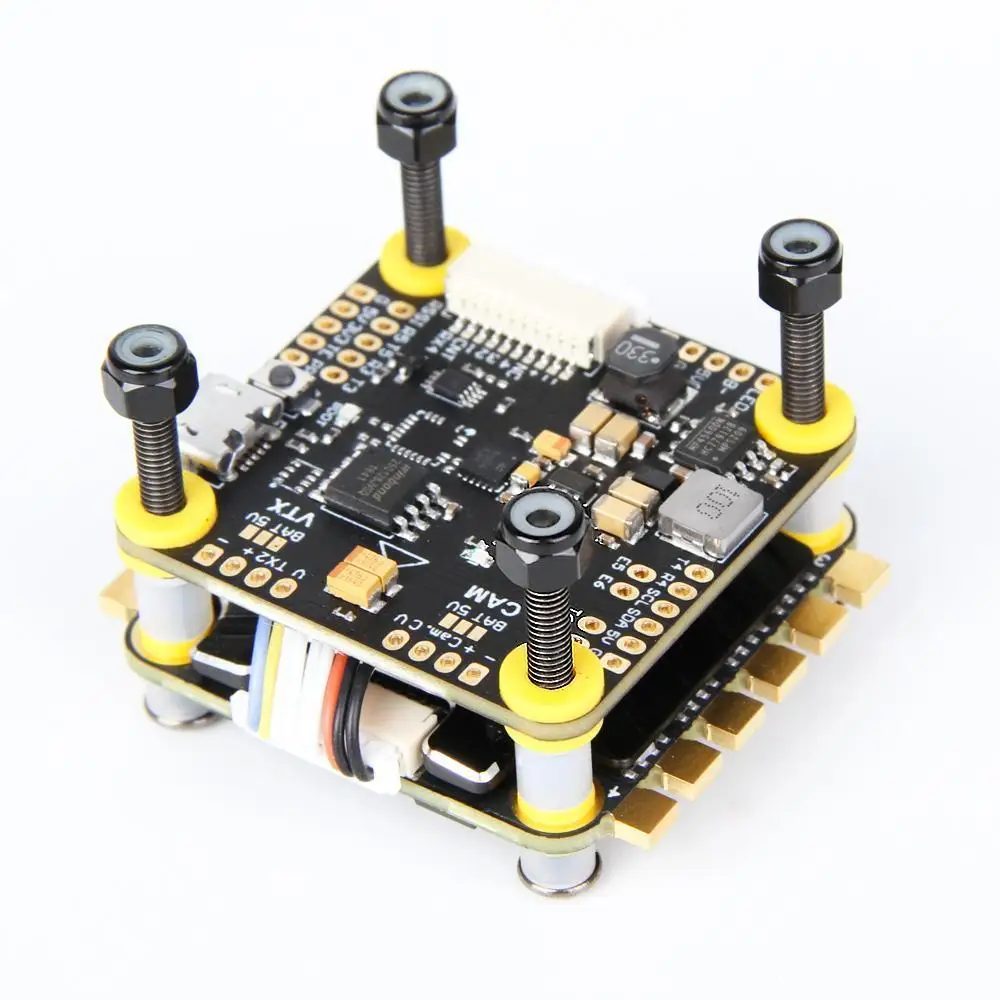 Летный контроллер T MOTOR Tmotor F4 и F55A PRO II 6S 4 в 1 BLHELI_32 ESC Stack для FPV гоночного дрона