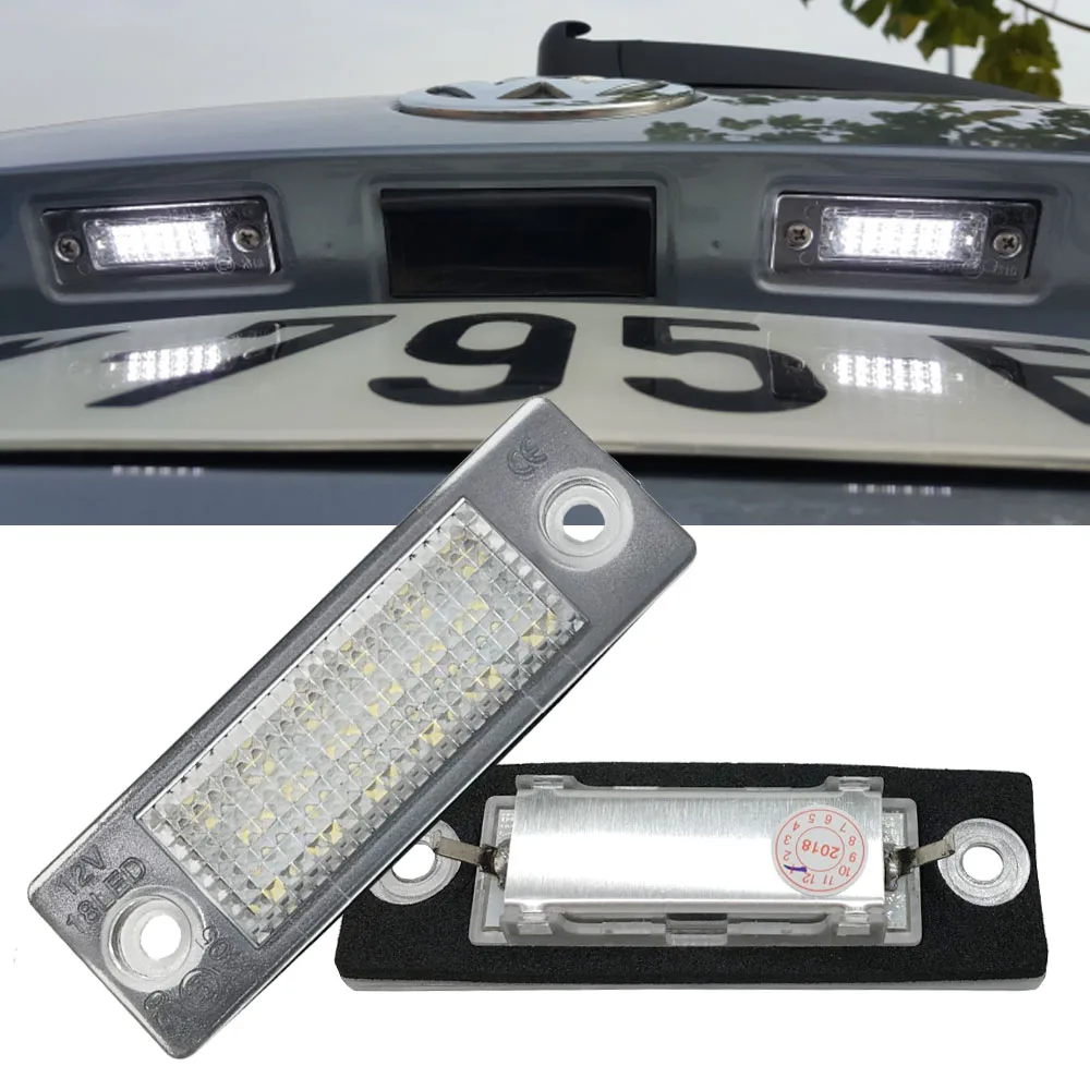 

2Pcs LED Number License Plate Light No Error Canbus For VW Golf MK5 Jetta Touran Passat B5.5 B6 Transporter Skoda Superb MK1