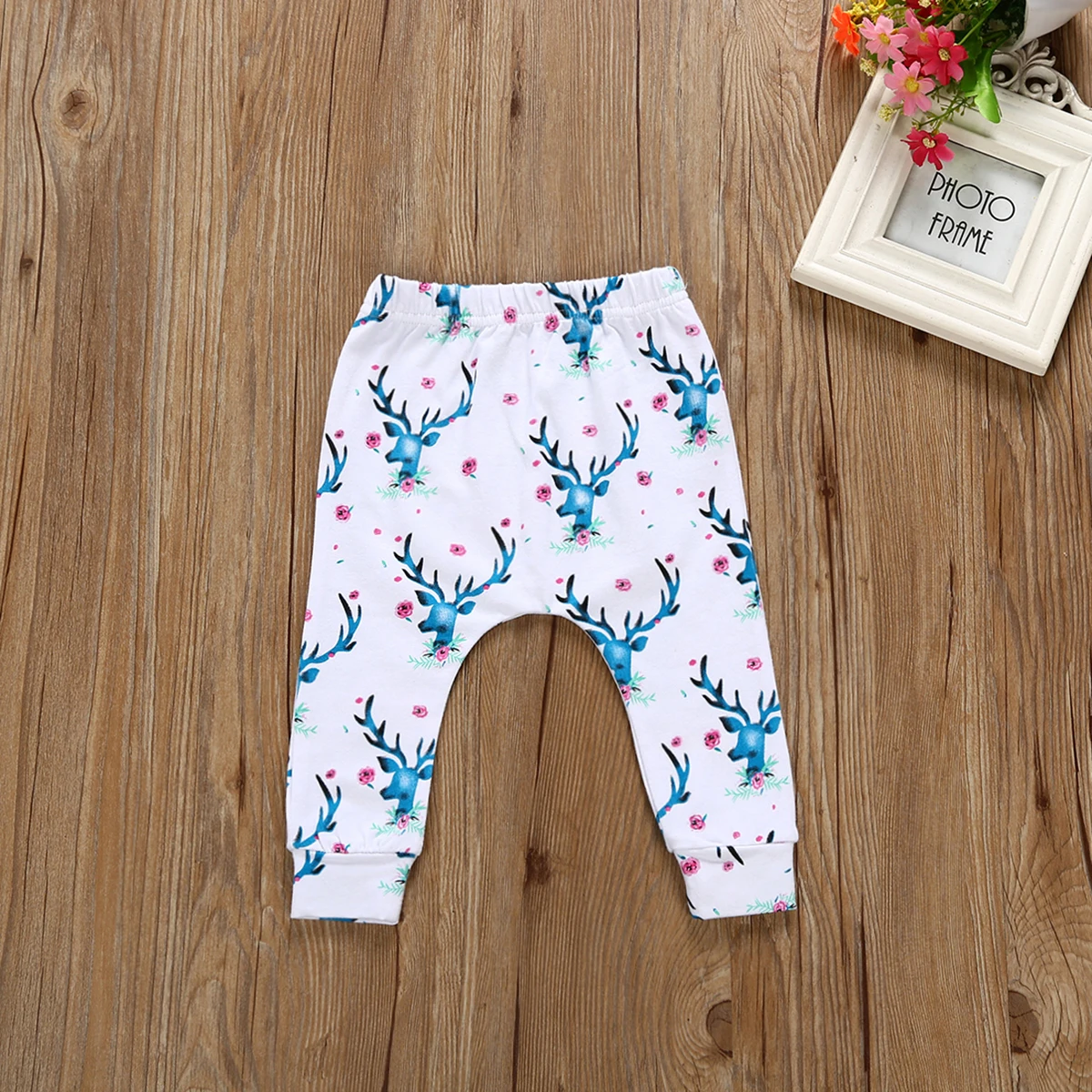 Hot Cute Baby Clothing Newborn Girls Soft Cotton Long Sleeve Deer Tops T-shirt Pants Outfift Set Clothes 2pcs | Детская одежда и