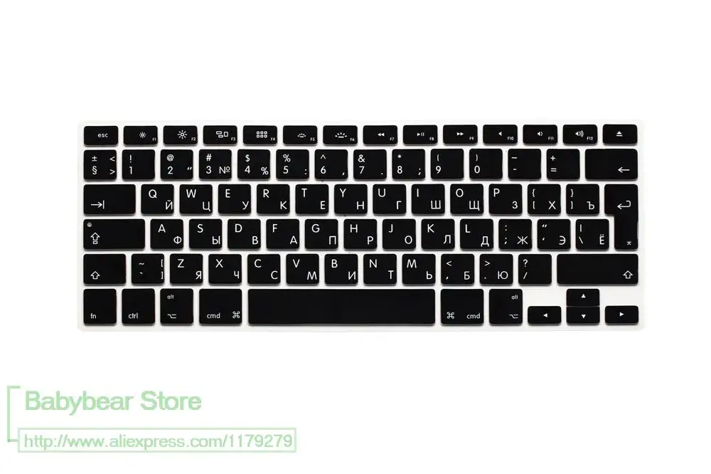 Чехол-клавиатура с русскими буквами для Macbook Air Pro retina 13 15, защита для ноутбука, России, Для iMac 13,3 15,4