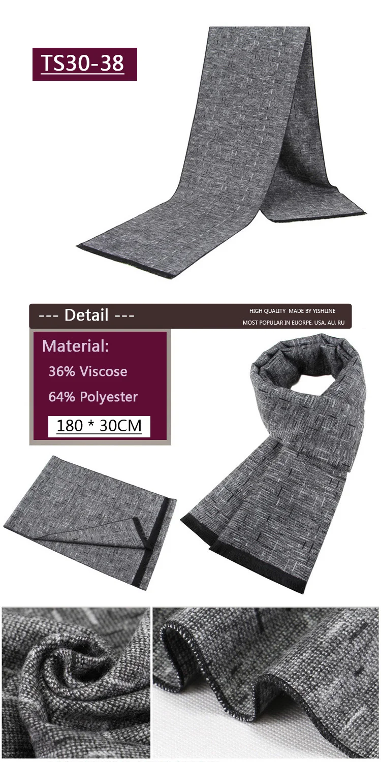 YISHLINE, модные, 180X30 см, Толстые мужские шарфы, зимние, мягкие, мужские, кашемировые, вискозные, с кисточками, шарф, модальный, подарок для отца и мужчины