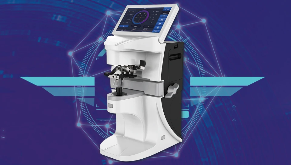 LM-300 Big Touch screen Digital Auto Lensmeter lensometer white color