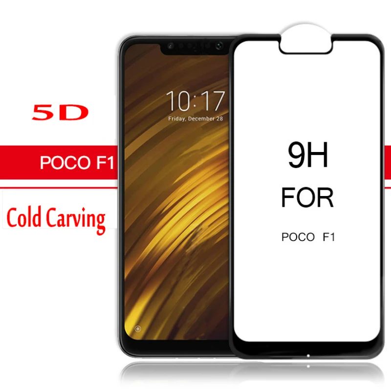 Защитное стекло JGKK 5D закаленное с закругленными краями для Xiaomi Mi PocoPhone F1 POCO