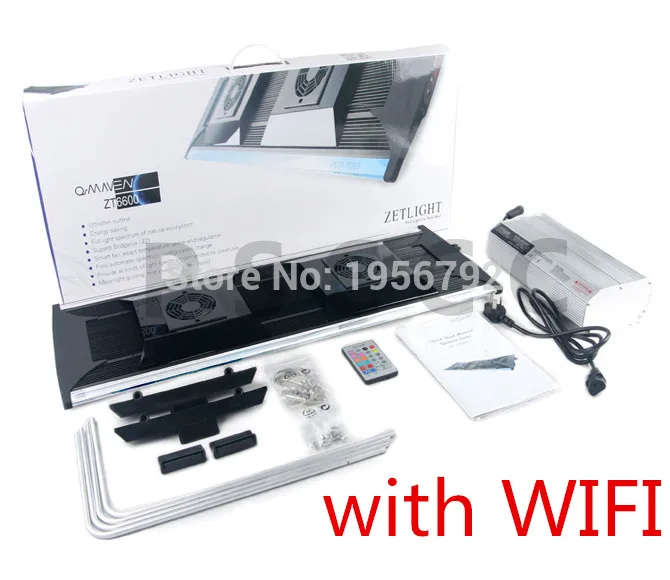 ZT-6600 with WIFI Хит! wifi ZT6600 светодиодный светильник для аквариума с регулируемой яркостью для коралловых рифов, растений, полный спектр морских аквариумов, Светодиодная лампа US/DE - Цвет: ZT-6600 with WIFI