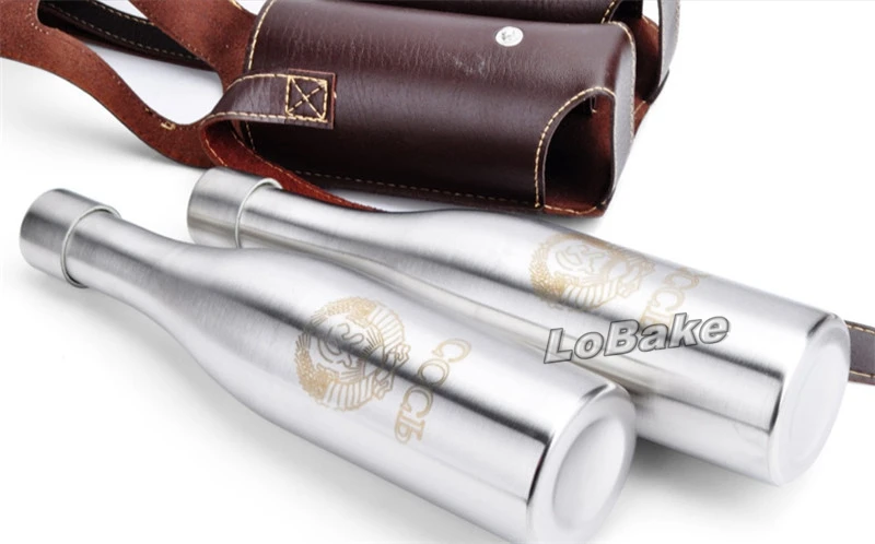 580 мл/бутылка 2 бутылки из нержавеющей стали рюкзак бутылка для вина фляжка