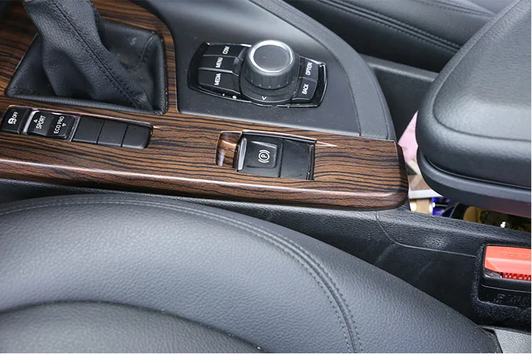 

Luxury Wood Grain ABS Chrome Trims Interior Cover Trim Frame Decoration Car Styling For BMW X1 F48 2016 2017 2018