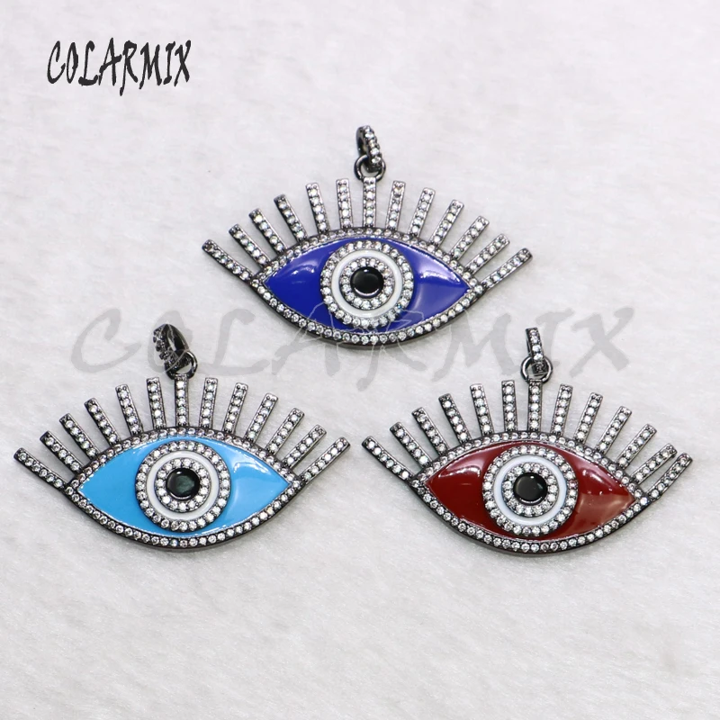 6 шт циркон Высокого Качества Красная звезда кулон для ювелирных изделий ожерелье, смесь цветов модная Ювелирная подвеска 5538