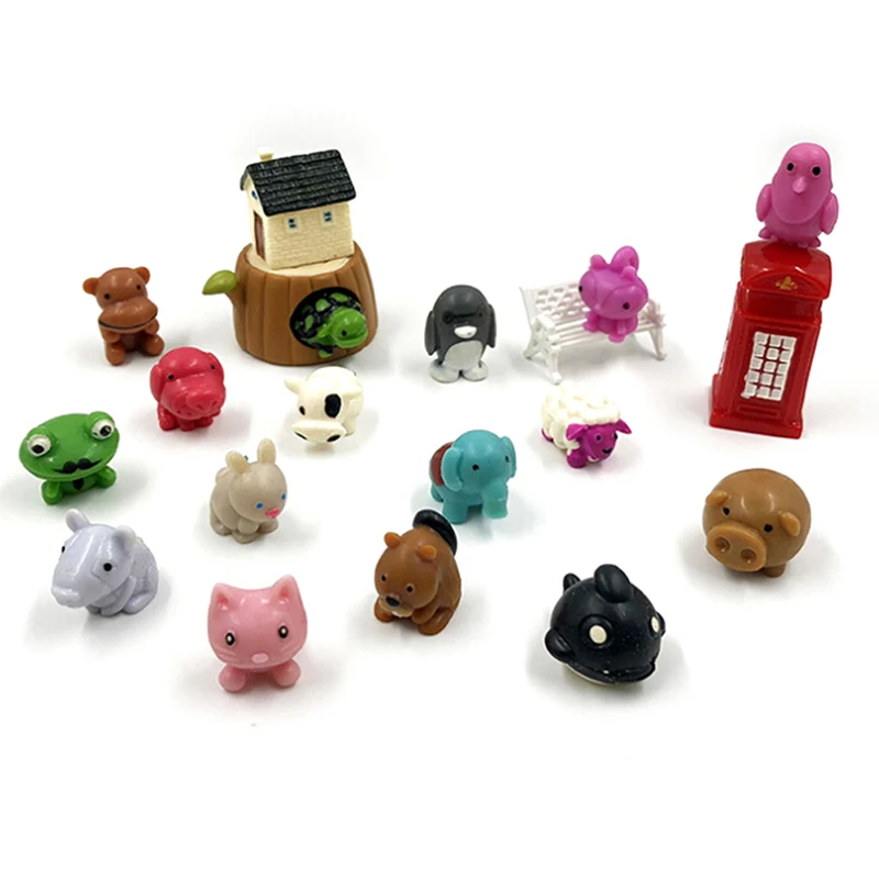 2 шт./лот экшн-фигурки животных из мультфильма маленький монстр-присоска на