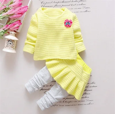 yellow Комплекты одежды для девочек; коллекция года; сезон весна-осень; Модная Джинсовая одежда для маленьких девочек; детская одежда; комплекты одежды для маленьких девочек на день рождения - Цвет: yellow