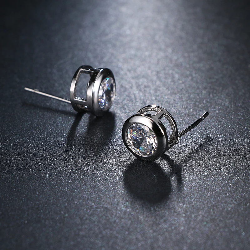 Be8 Brand Round Shape Simple Small Stud Earrings Exquisite Brincos CZ For Women Fashion Girl's Cute Gifts Factory Price E-243 |