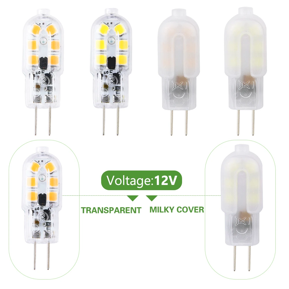 1 шт. G4 Светодиодная лампа 3 Вт 2835SMD теплая белая/Белая светодиодная DC 12 В/AC220V
