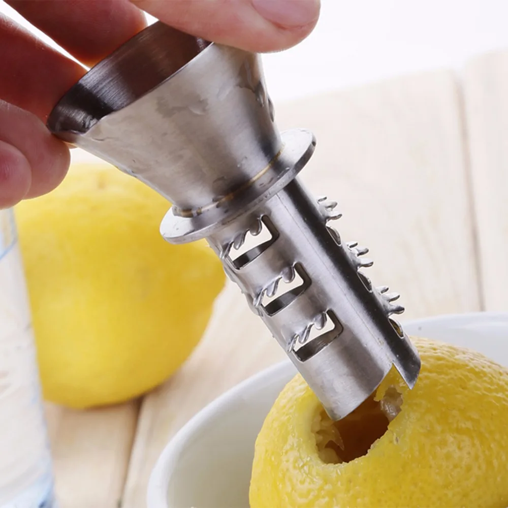 

Best Utensils Stainless Steel Manual Lemon Juicer Squeezer Reamer 18/8 Stainless Steel Hand Held Citrus Juicer and Lemon Pourer