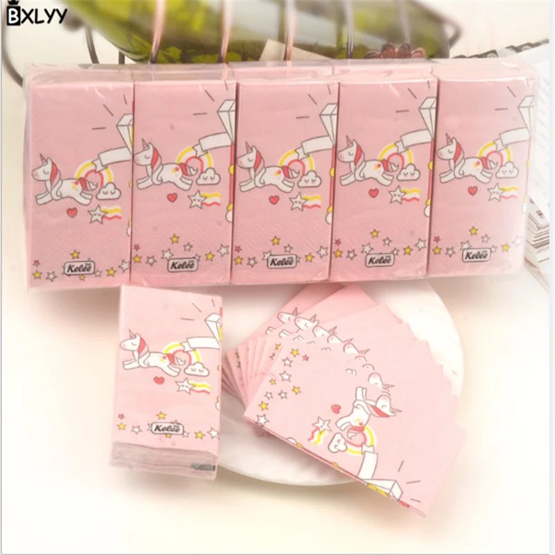 BXLYY3 посылка с единорогом, розовая салфетка, мини-сумка, бумажные украшения для дня рождения, Детские вечерние принадлежности с единорогом, кухонные гаджеты. 7z