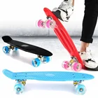 31-дюймовый четырехколесный мини-Лонгборд, скейтборд пастельных цветов, скейтборд светодиодный светодиодными мигающими колесами, скейтборд, колода для детей и взрослых