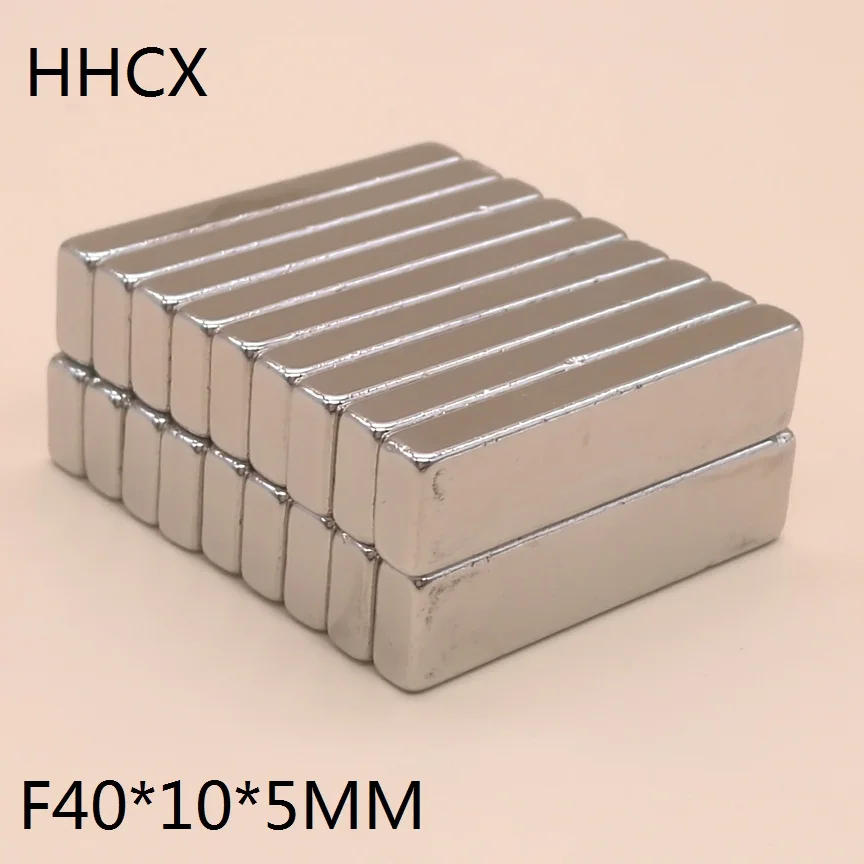 10 шт./лот магнит 40x10x5 N38 сильный квадратный неодимовый редкоземельный 40*10*5