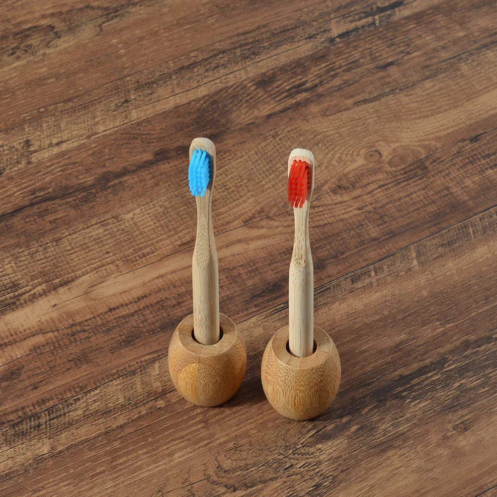 Детская зубная щетка с держателем экологичный бамбуковый держатель для зубной щетки подставки натуральные веганские зубные щетки аксессуары инструменты