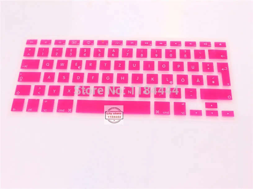 1 шт. бесплатная доставка силиконовая клавиатура на немецком языке наклейка кожу