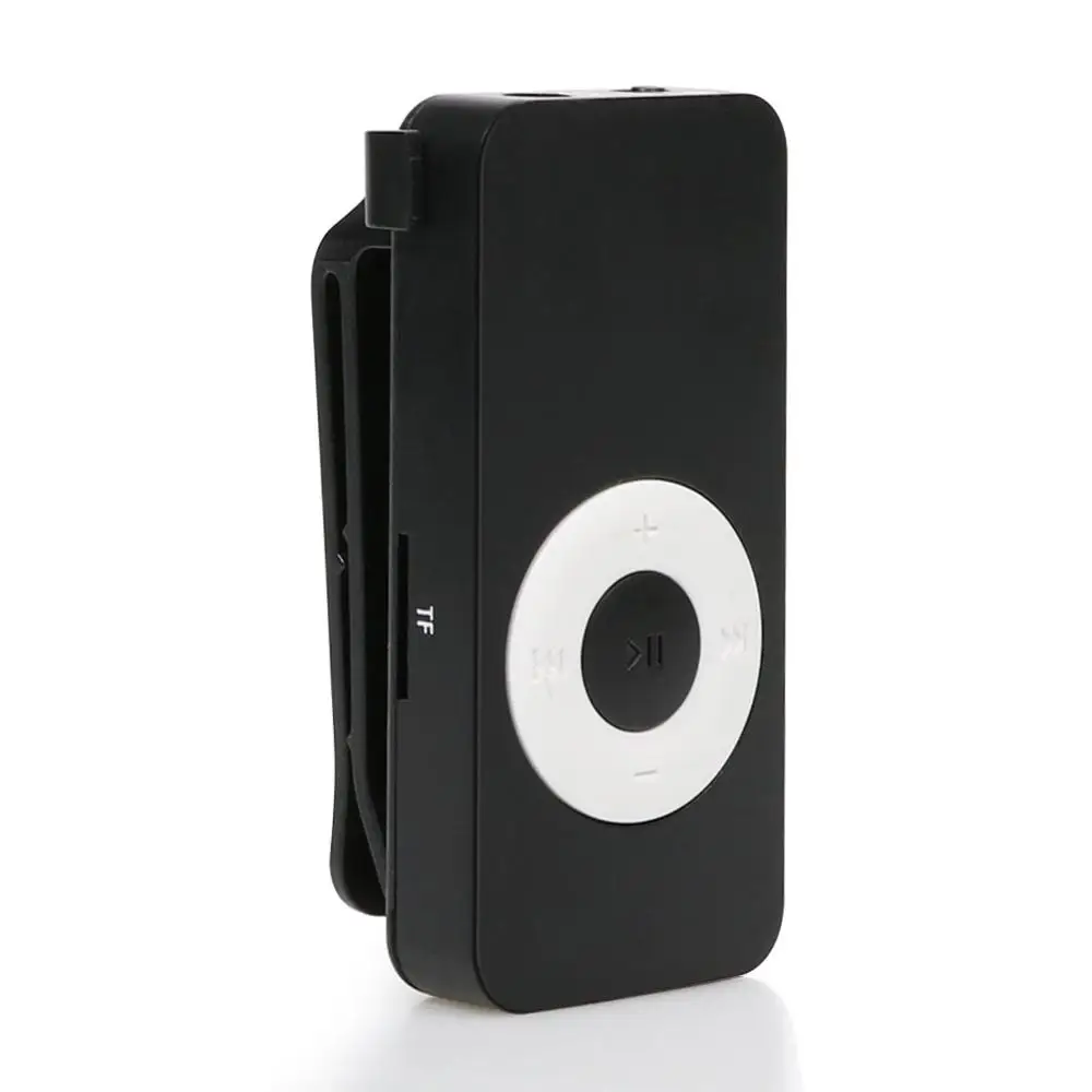 Black Мини Mp3 модный портативный музыкальный плеер MP3-плеер Поддержка TF карта воспроизводитель Mp3 с 3,5 мм стерео разъемом - Цвет: Black