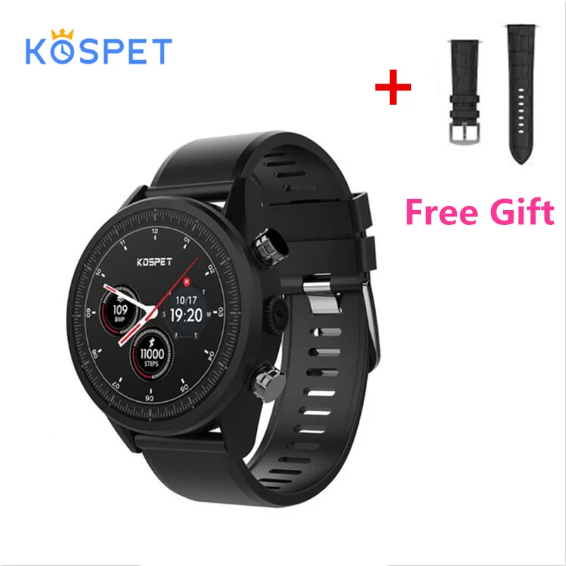 KOSPET Hope 4G Bluetooth Android 7.1.1 1,3" сенсорный экран 3 ГБ+ 32 ГБ IP67 Водонепроницаемый MT6739 камера gps бизнес смарт часы телефон