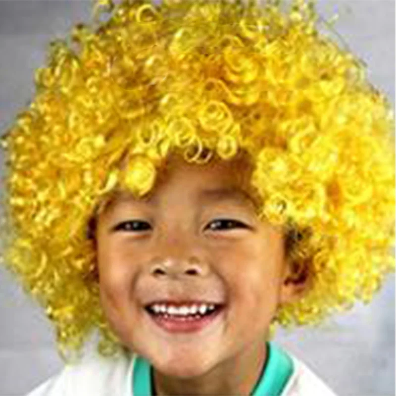 1 шт. афро Цирк необычные волосы парики фанатские бейсболки костюм вечерние парик