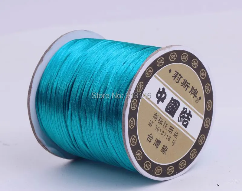 80 м/Катушка 1 5 мм синяя плетеная нейлоновая веревка для макраме с китайским узлом