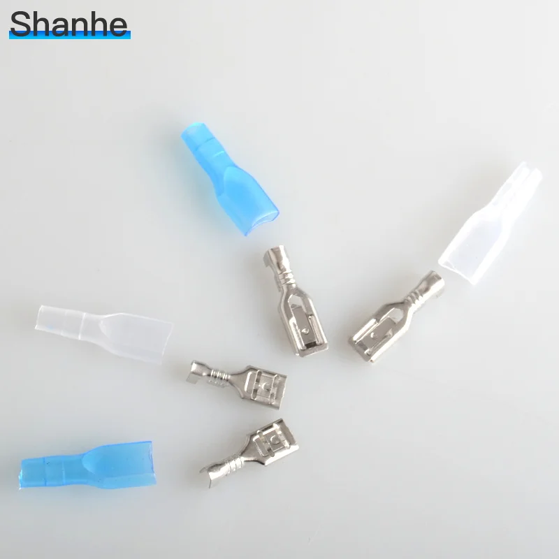 Обжимная Клемма 4 8 мм 50 гнездовых разъемов + чехол|spade connector|female spade connector4.8mm crimp terminal