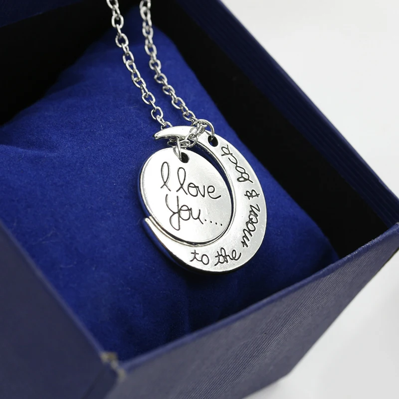 1 шт. модное ожерелье &quoti love you&quot Moon Round Love подарок дружбы для пары богемное