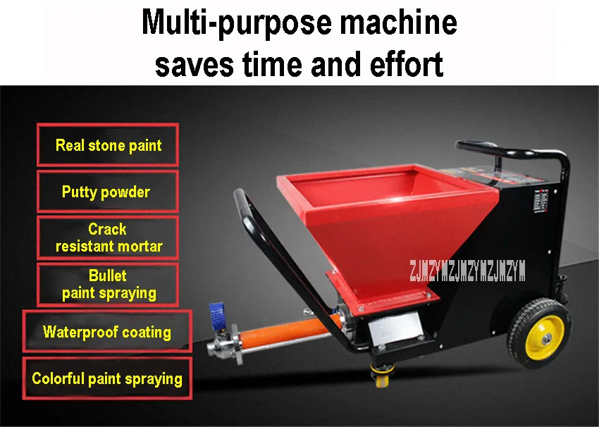 Professional Multi-function Electric Spraying Machine Real Stone Paint Putty Painting Machine 2800W 220V/50HZ 18L/min TU-9