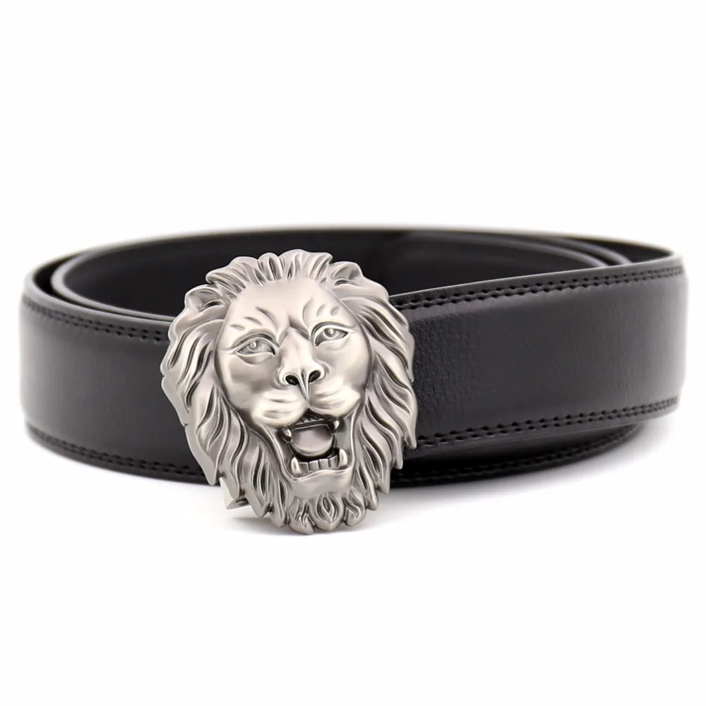 KAWEIDA Fashion Lion Metal Automatic Buckle Belt Designer Belts for Men Ceinture Homme Luxury Men's Genuine Leather Belt