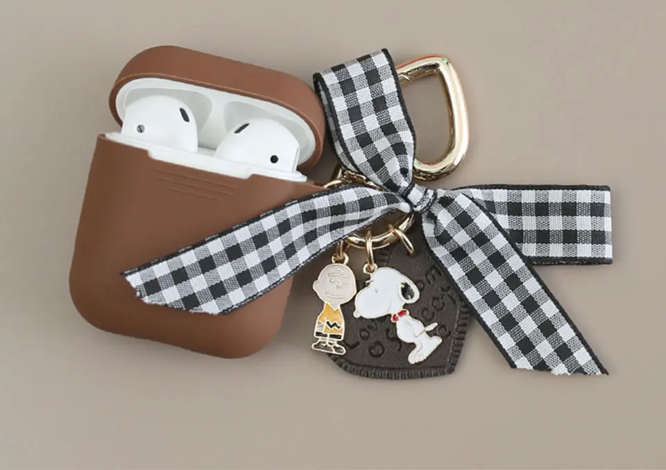 Милый декоративный силиконовый чехол для Apple Airpods, Bluetooth, аксессуары для беспроводных наушников, 1, 2, чехол, защитная крышка, сумка, кольцо для ключей