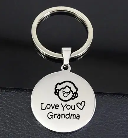 Popular ABUELA Te quiero Keyring llavero High Polished Stainless Steel Smile Keychain Jewelry Best Gift for Grandma YP6792 | Украшения и