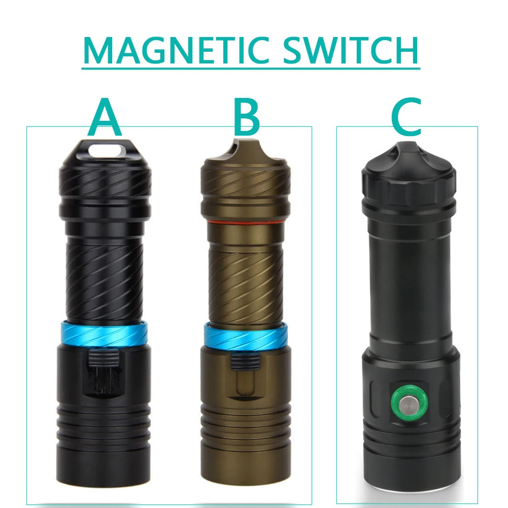 Светодиодный фонарик для дайвинга cree xm l2 18650 26650 фонарь для дайвинга водонепроницаемый перезаряжаемый подводный 100 м дайверский фонарь