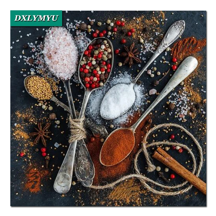 

Full Square Drill Diamond Mosaic 5D Diy Diamond Painting Art spoon Diamond Embroidery Cross Stitch Rhinestone decoration