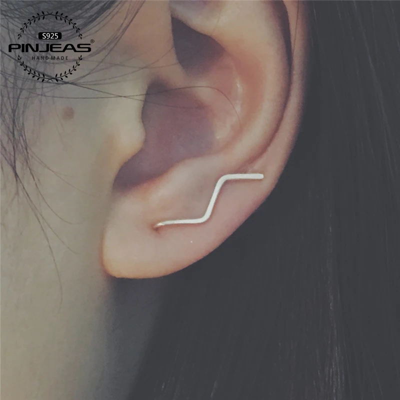 Серьги PINJEAS розовые с открытым покрытием закругленные маленькие серьги ручной