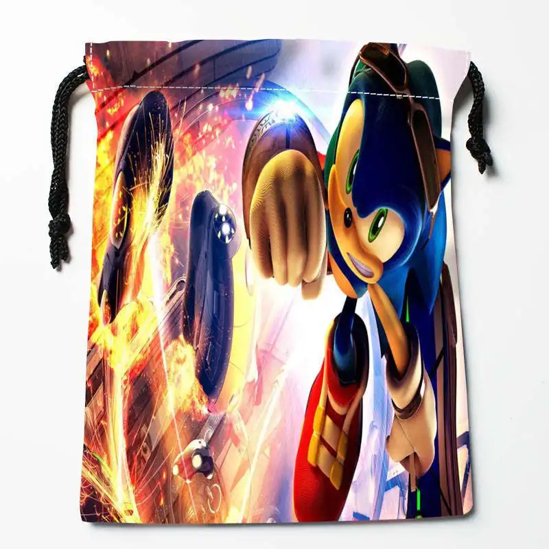 Розовый Новое Поступление Super Sonic Drawstring Сумки для хранения пользовательских печатных получать сумка Тип Сумки для хранения Размеры 18x22 см - Цвет: Розовый