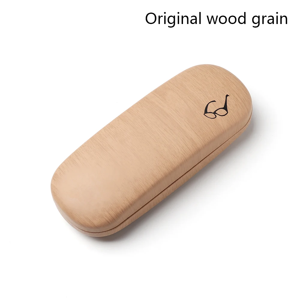 Original wood grain 1 шт.,, модный деревянный Жесткий набор, держатель, Металлический Чехол для очков для чтения, для мужчин и женщин, кожзам, коробка для очков, аксессуары для очков - Цвет: Original wood grain