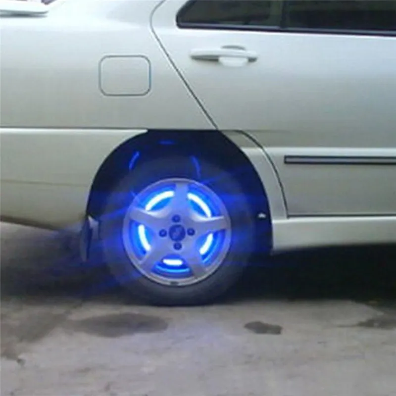 8 шт. синий светодиод авто колеса шины кепки светильник лампа Горячая низкое