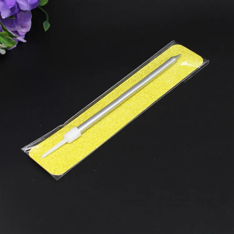 2 шт./лот Покрытие красочный день рождения свечи золотого серебряного цвета