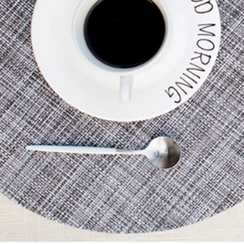 Диаметр 35 см Круглый Круг экологичный ПВХ коврик Teslin отель подставка в стиле