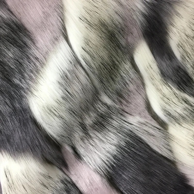 Faux fur square jacquard long hair coat fabric | Дом и сад